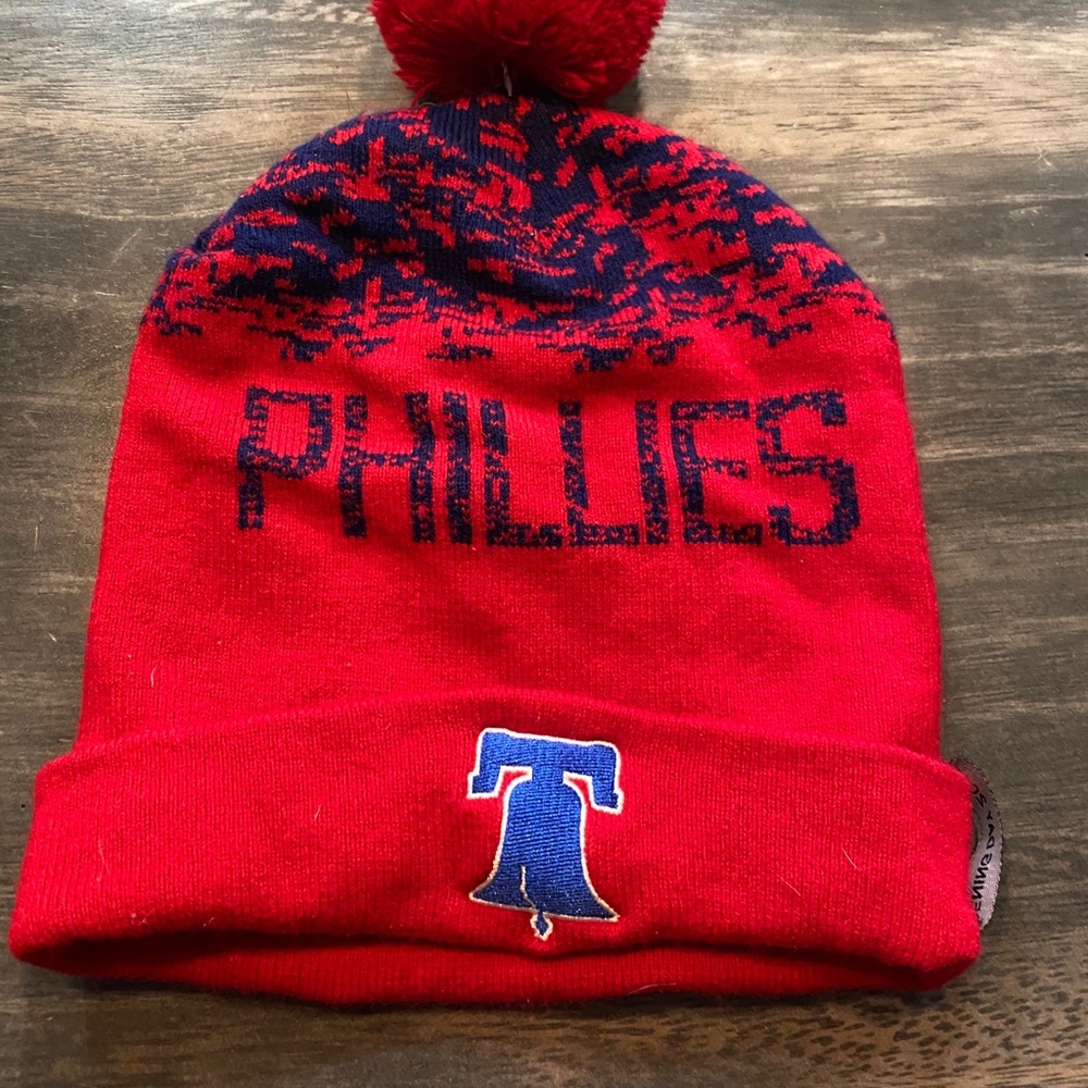 Phillies child beanie.